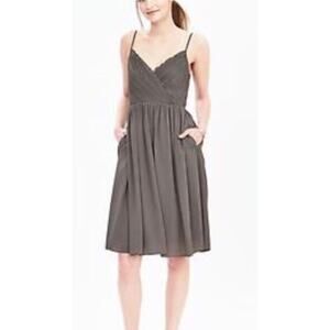 Banana Republic Gray Bridesmaid/Wedding spaghetti strap Dress Size 2